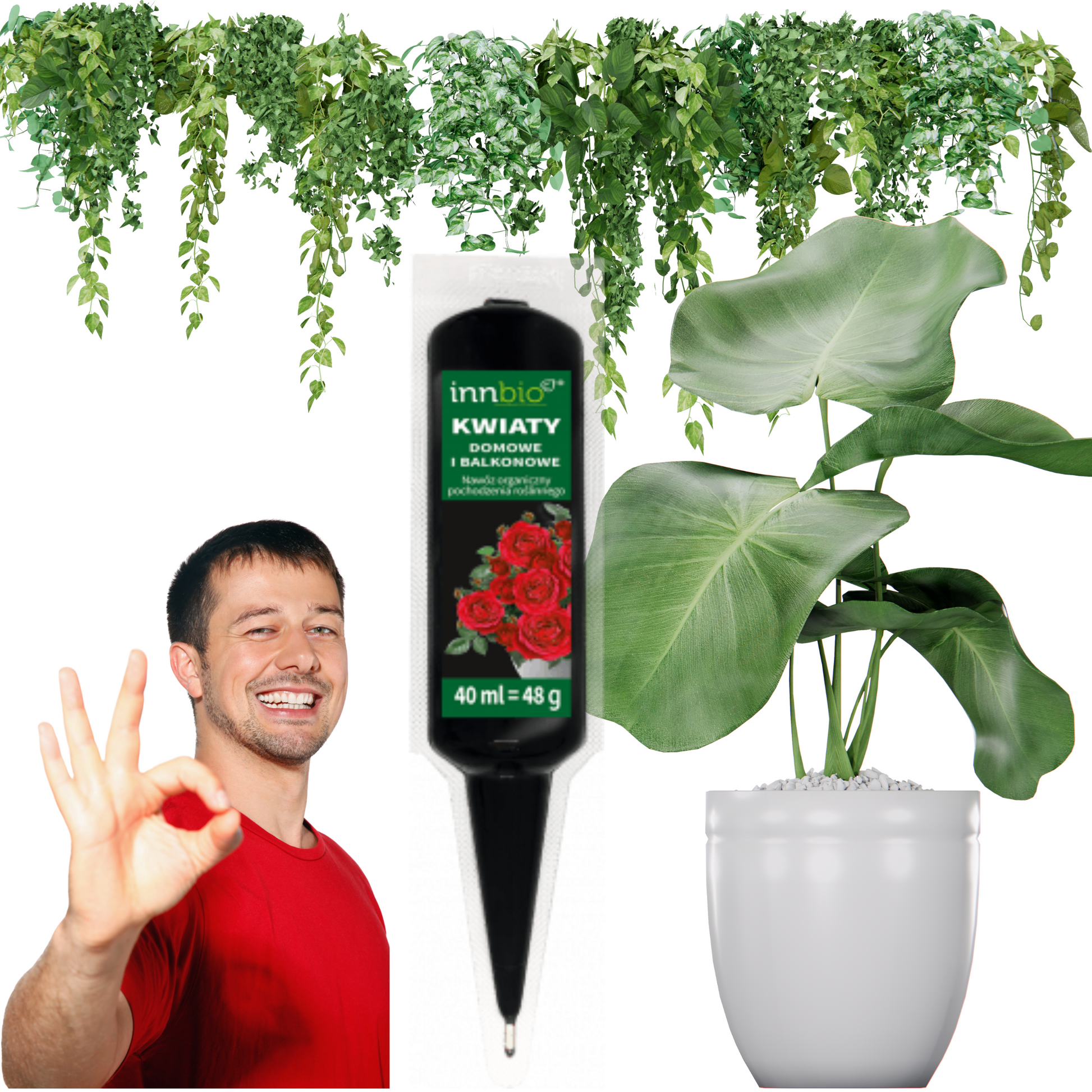 Ekologiczny Nawóz do Kwiatów Domowych i Balkonowych 40ml